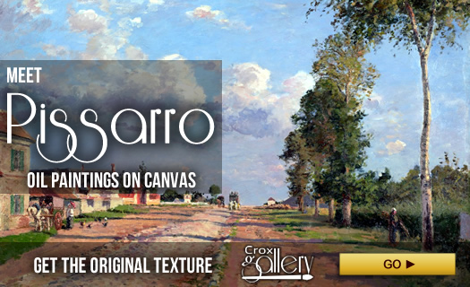 Pissarro's oil paintings on canvas