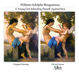 Custom painting by Bouguereau
